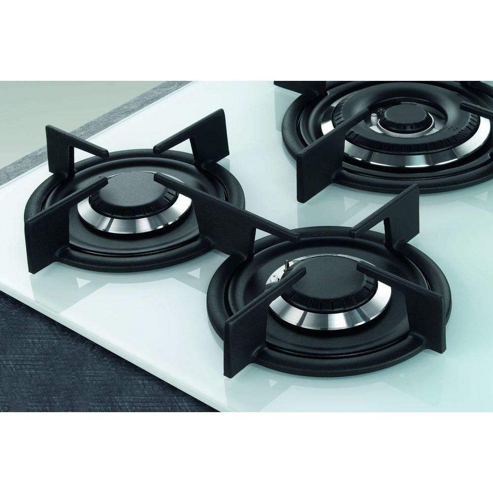 COOKTOP FRANKE WHITE CRYSTAL GLASS 75 GTC 5 BOCAS GAS FHCR 755 4G TC HE