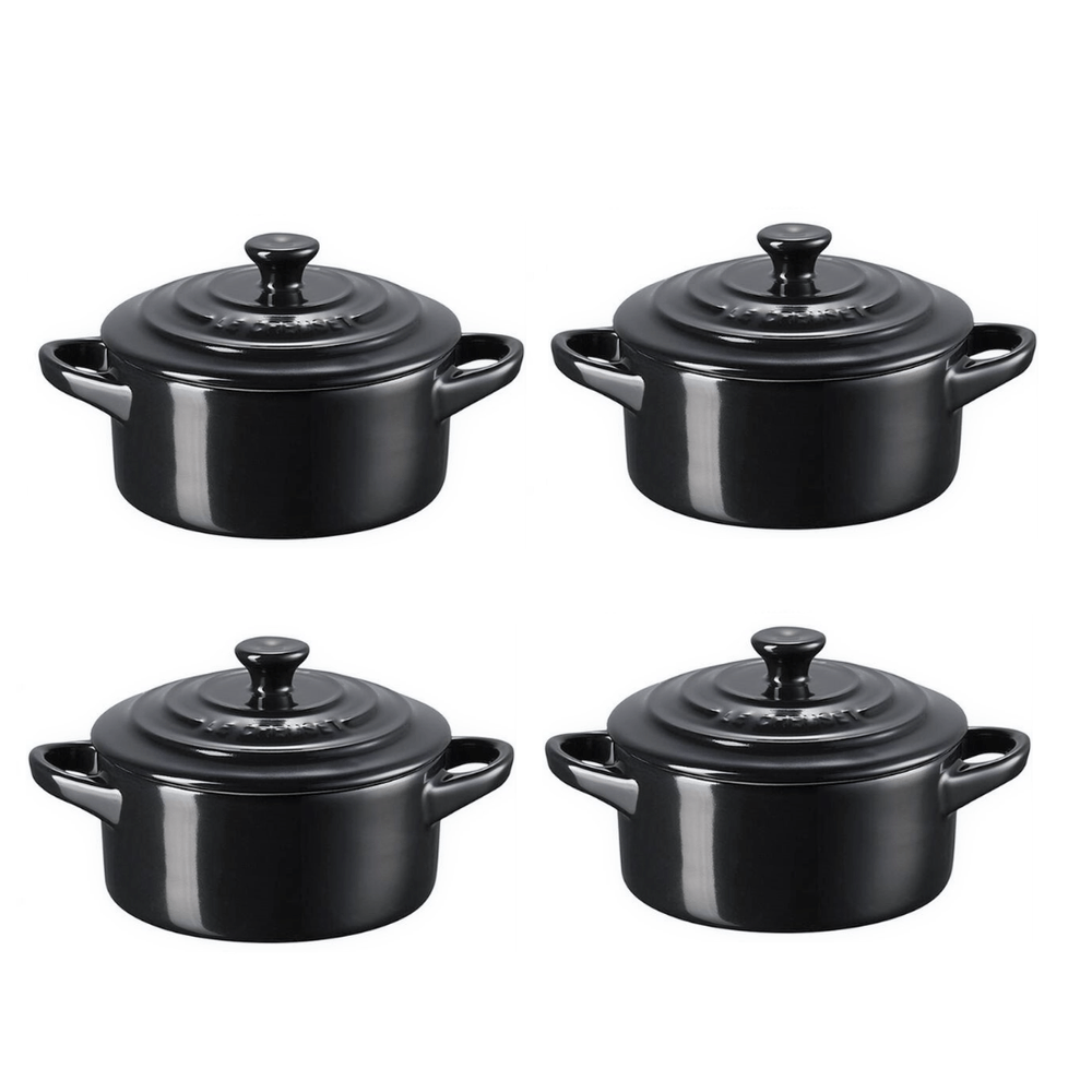 Set de 4 mini cocottes Metallics Blue de cerámica de gres | Le Creuset ES